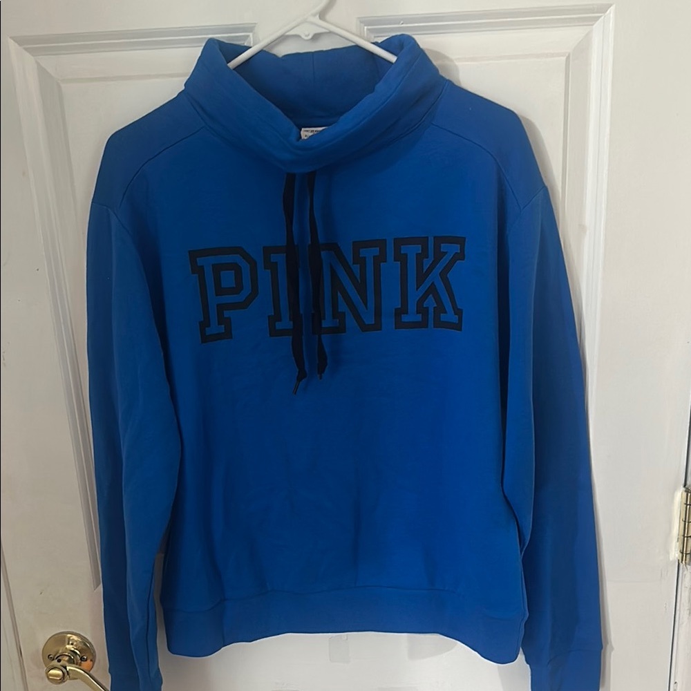 PINK Victoria's Secret Blue Cowl Neck Sweater